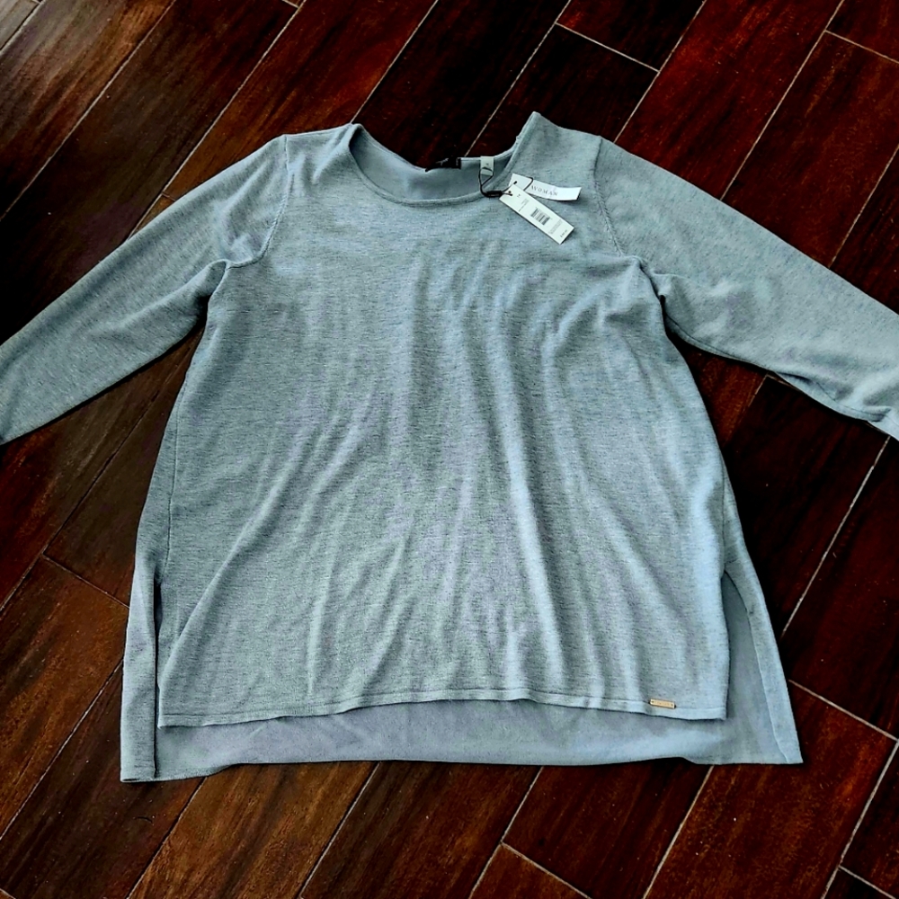 Gray Flowy Sweater NEW!!